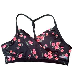 VS PINK Sport Bra Floral Black L
